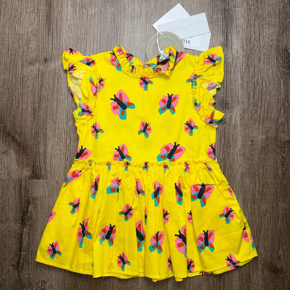 Stella McCartney Kids NWT 2T Yellow Dress w/ Butterflies